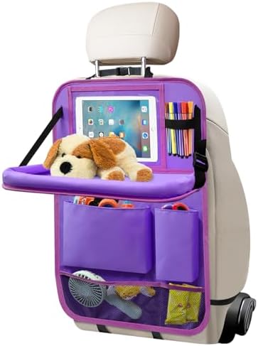 Car Backseat Organizer with Tray, Seat Back Table Holder with 6 Storage Pockets by EtreJeune