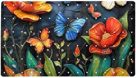 Bathtub Mat Non Slip 26.8x15.1 Inch, Spring Flowers Butterflies Shower Mat by Anna+Cowper