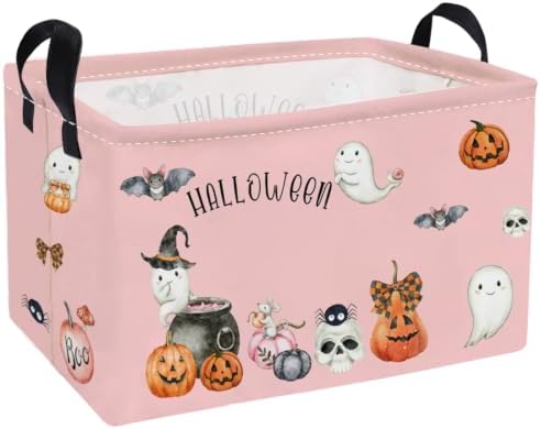 Essme Rectangular Halloween Baskets, Ghost Storage Box, Cute Basket by ESSME