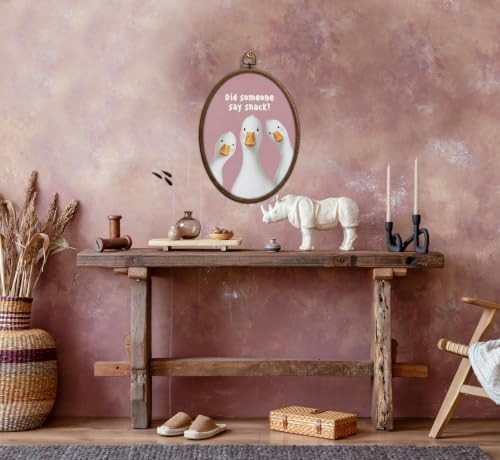 Silly Goose Kitchen Decor, Did Someone Say Snack Oval Wall Art, Waterproof - Image 3