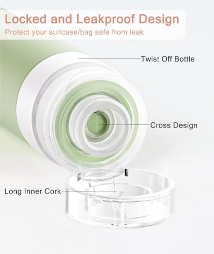Quatish Travel Bottles for Toiletries, 3 oz Travel Size Containers - Image 2