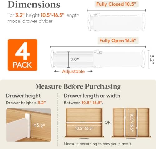 Lifewit 3.2" High Drawer Dividers - Image 2