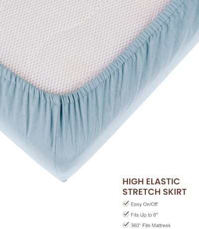 Pack and Play Sheets Fitted, Mini Crib Sheets 38x26 Inch - Image 5