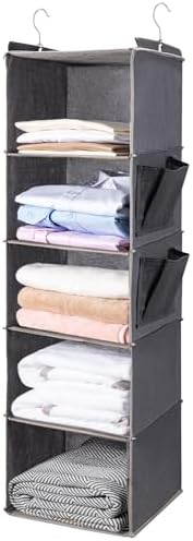 BOOMIBOO Hanging Closet Organize and Shelves，5-Hanging Shelf by BOOMIBOO