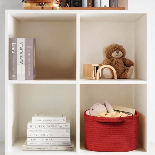 Cute Red Gift Basket, Woven Baskets - Image 7