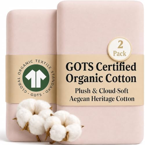 GOTS Organic Large Bedside Bassinet Sheets 35x20 by Purityfromthefirstsleep