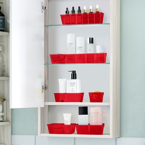 25 PCS Plastic Drawer Organizer Set, Makeup Organizers and Storage Bins - Image 6