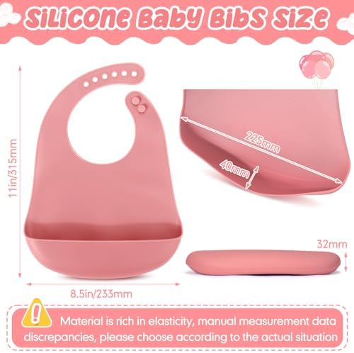Mepase Silicone Bibs for Baby Waterproof Silicone Bib - Image 2