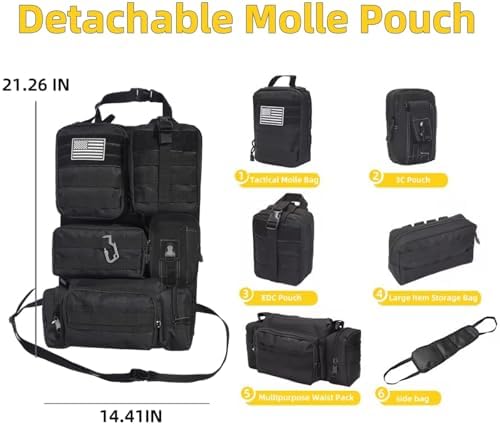 Tactical Car Seat Back Organizer, Tactical Molle Seat Back Organizer - Image 2