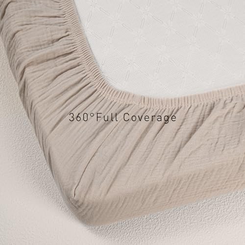 Gllquen Baby Muslin Cotton Pack and Play Sheets 3 Pack - Image 5