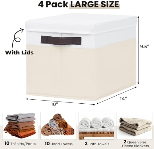 Large Nursery Closet Organizer Bins - 23 QT Decorative Storage Baskets - Image 2