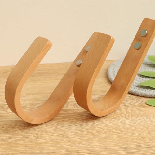 2 Pack Curtain Tiebacks Natural Wood Curtain Holdbacks - Image 3