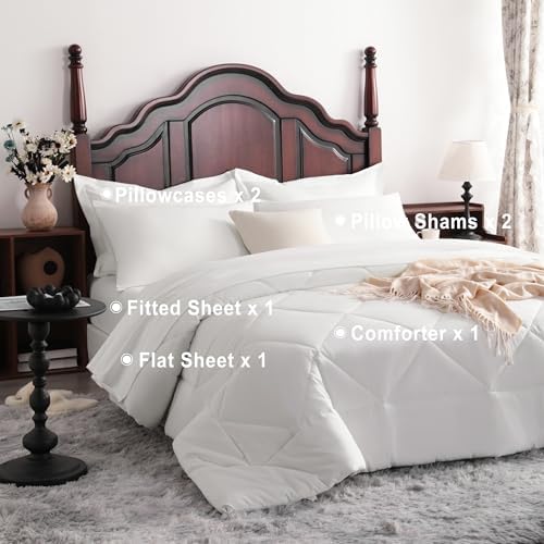 NTBAY Queen Microfiber Bed in a Bag, Comforter Set 7 Piece - Image 4