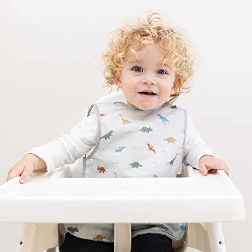 Tiny Twinkle Mess Proof Baby Bibs | 2 Pack Waterproof Toddler Bib - Image 2
