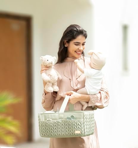 Luxurious Baby Diaper Caddy, Nursery Storage Basket - Image 6
