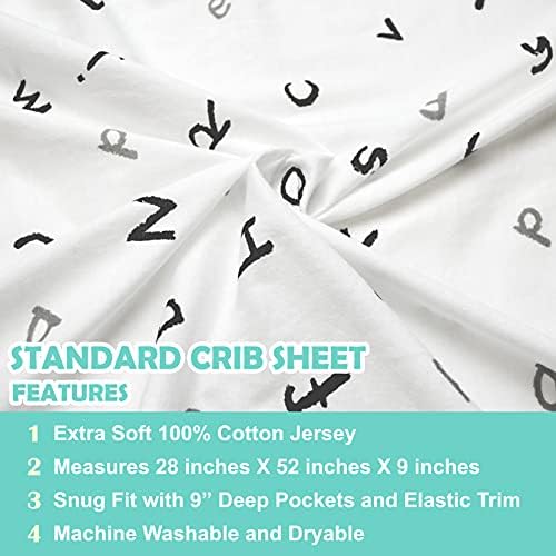 American Baby Company Cotton Fitted Crib Sheet 52x28" - Image 3