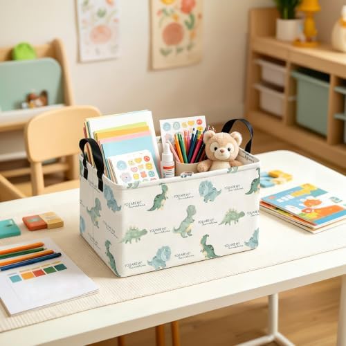 Rectangular Dragon Fabric Storage Basket - Image 6