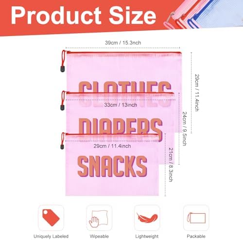 3pcs Hospital Bag Organizing Pouches - Image 2