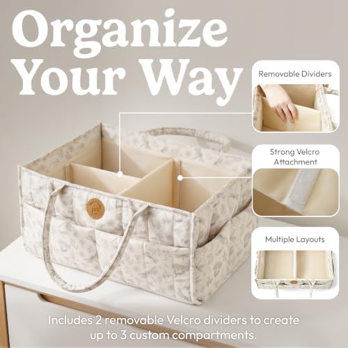 Floral Diaper Caddy Organizer - Image 6