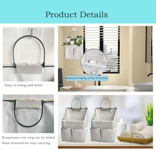 2 Pack Wall Hanging Storage Basket, Wall Hanging Organizer Bags - Image 4