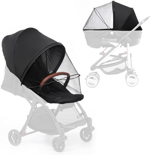 DUOMI 2-in-1 Stroller Cover UPF 50+ Sun Shade & Mosquito Net 3D Canopy by DUOMI