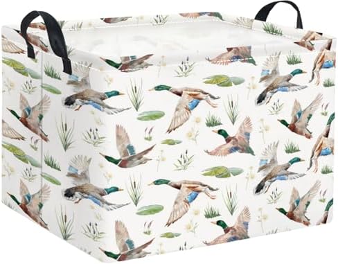 Rectangular Kids Basket Baby Girl Basket Fabric Storage Bin Organizer Box Room by HIYAGON