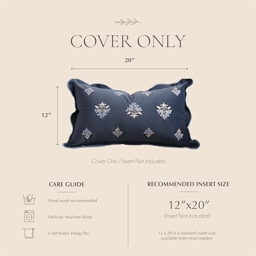 BlissBlush Lumbar Pillow Cover 12x20, Decorative Accent Cushion Cover - Image 6