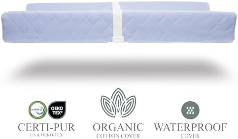 Organic Cotton Covered Contoured Baby Changing Pad | Waterproof Foam Mattress - Image 2