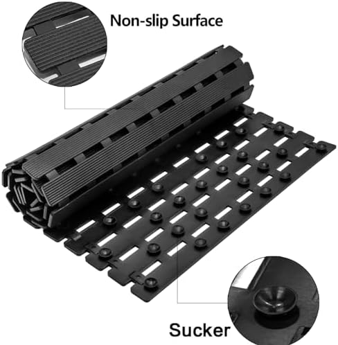BEMISO Shower Mat Non Slip Bathtub Mat 37.4 x 15.7 Inch Bath Mat - Image 2