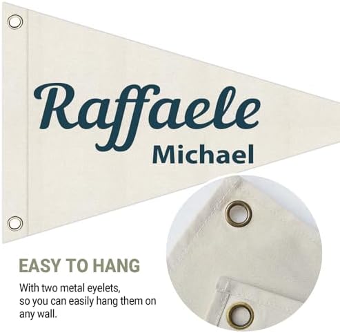 Custom Baby Name Pennant Flag Personalized Canvas Banner Nursery Room Decor - Image 5