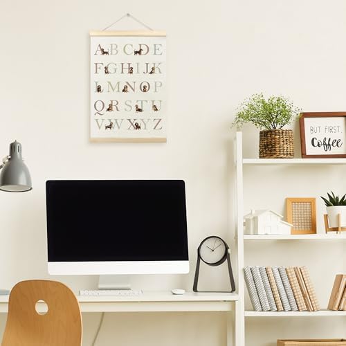 TLESKE Dachshund Alphabet ABC Chart Poster Hanger Frame, Homeschool Preschool - Image 5