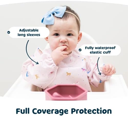 Tiny Twinkle Long Sleeve Bib for Babies & Toddlers | Waterproof Smock Bib for - Image 4