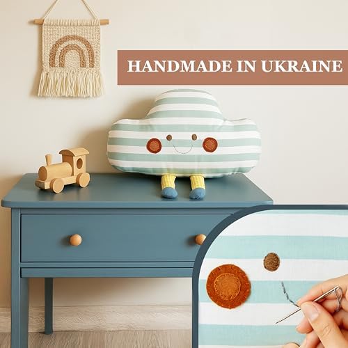Cloud Shaped Decorative Pillow – Boho Nursery Decor & Sky Room Theme – Handmade - Image 2