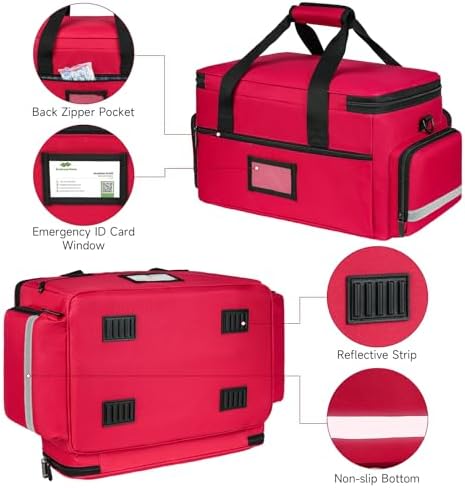 LEFOR·Z Medical Bag, First Aid Bag Empty, Home Health Nurse Bag - Image 5