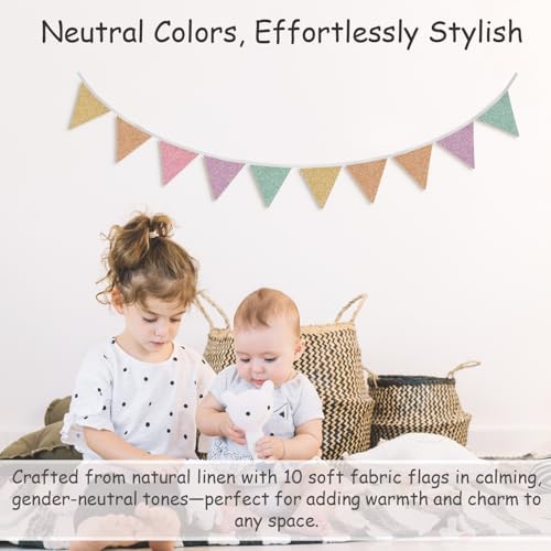 Classroom Wall Decor Pennant Banner, Pastel Triangle Banners Garland, Colorful - Image 2