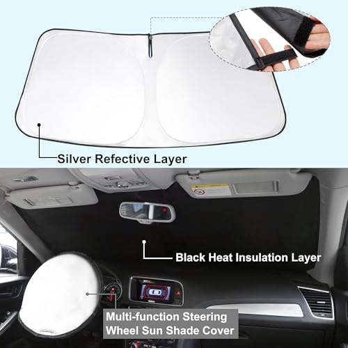 TINGLU Sun Shade for Ford Transit 2015-2024 2025 2026 Accessories Windshield - Image 2