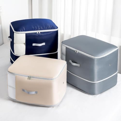 Comforter Storage Bag -130L Large Capacity Blanket Storage Bags 3-Layer Ultra - Image 7