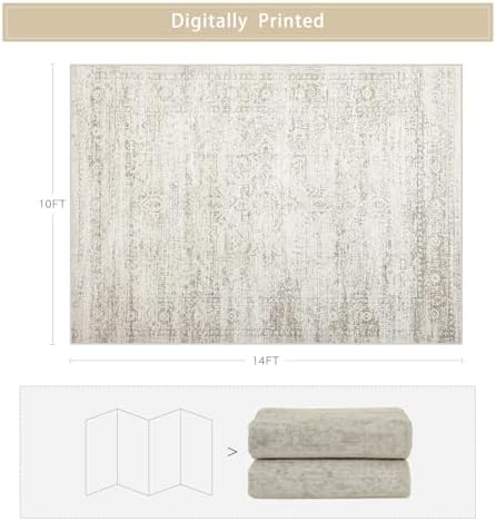 Washable Rugs 10x14 Area Rugs for Living Room, Dining Room Carpet - Image 2
