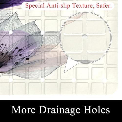 Bathtub Mat Non Slip 26.8x15.1In, Bathroom Decor PVC Shower Mats - Image 2