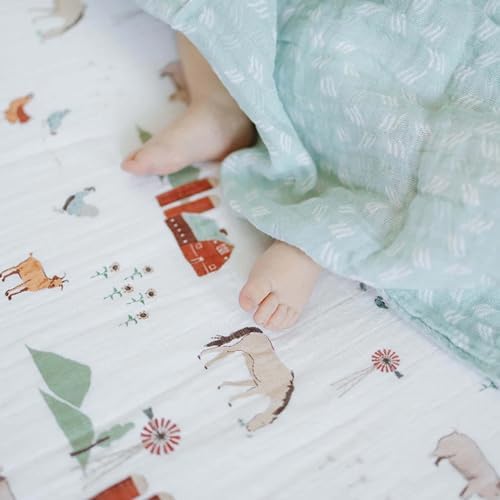Little Unicorn Premium Crib Sheet | Breathable & Super-Soft Muslin Fabric - Image 6