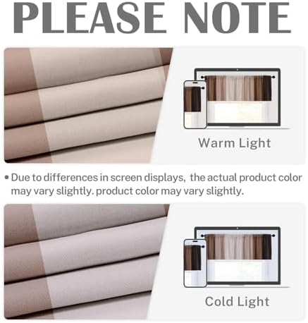 Emvency Valances for Windows, 2 Pack, 52x12 Inch, Striped Retro - Image 6
