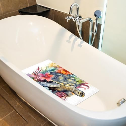 Shower Mat Non Slip, Turtle Flower Anti Slip Bath Mat - Image 5