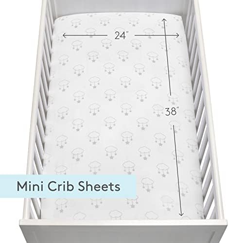Newton Baby Fitted Mini Crib Sheet 2-Pack, Organic Muslin - Image 5