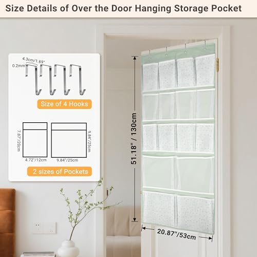 16 Pockets- Over Door Hanging Storage Organizer - Image 7