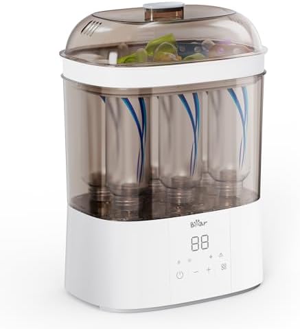 Bear Bottle Sterilizer and Dryer, 2-Layer Electric Steam Sanitizer by Bear