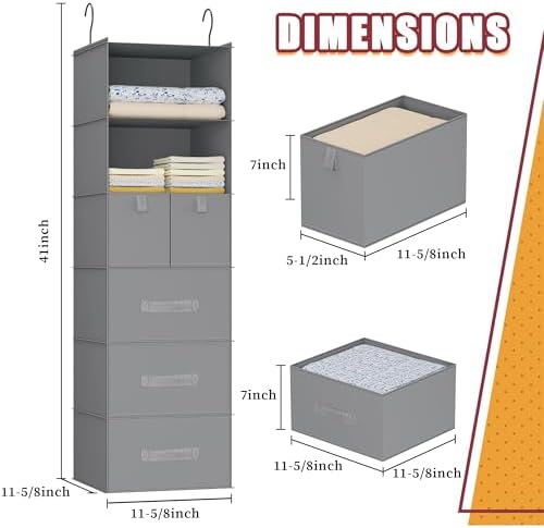 6-Shelf Hanging Closet Organizer - Image 5