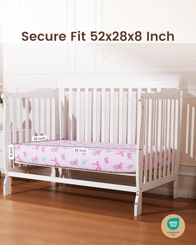 Baby Crib Sheets Girl, Toddler Bed Sheets Fitted - Image 2