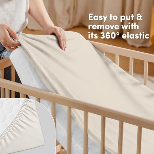 Cotton Crib Sheets 2 Pack – Sweety Fox Mini Fitted Sheets - Image 6