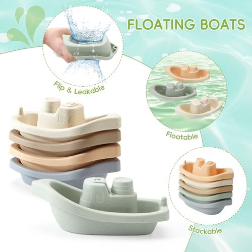 Baby Bath Toys 9PCS Mold Free Bath Toys - Image 6