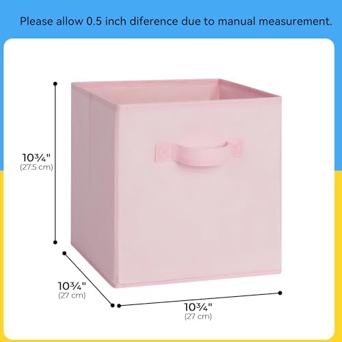 Cupic Cupid 6-Pack 11x11 Storage Cubes, Fabric Cube Bins - Image 2